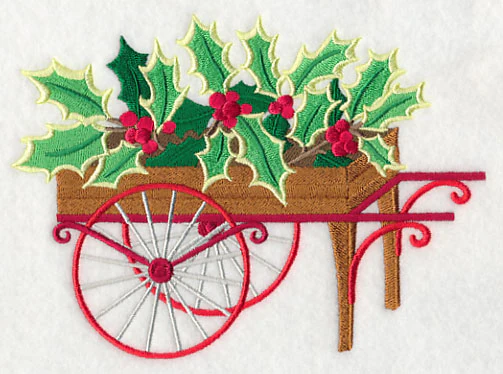 Christmas Flower Cart - Holly - Image 2