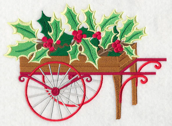 Christmas Flower Cart - Holly - Image 3