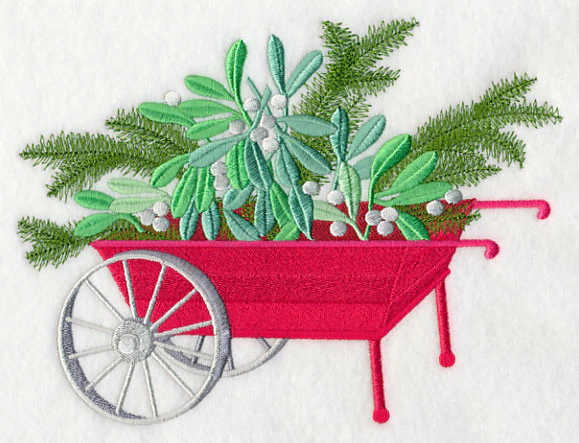 Christmas Flower Cart - Mistletoe - Image 3