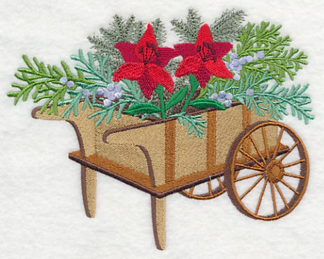 Christmas Flower Cart - Scarlet Lilies - Image 2