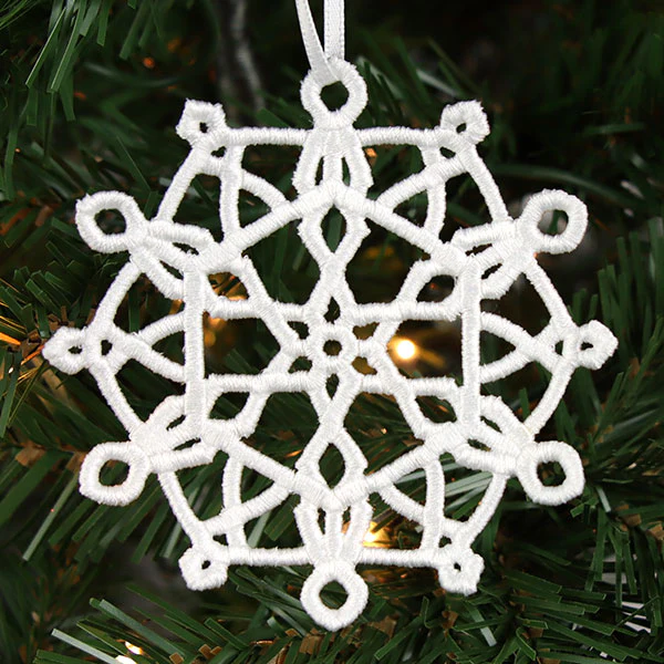 Christmas Flurry Snowflake Ornament 1 (Lace) - Image 3