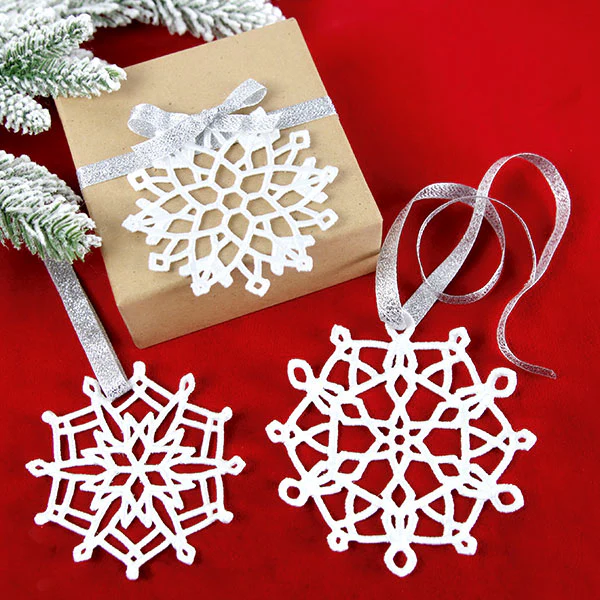 Christmas Flurry Snowflake Ornament 1 (Lace) - Image 6