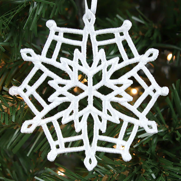 Christmas Flurry Snowflake Ornament 2 (Lace) - Image 3