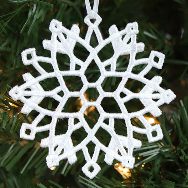 Christmas Flurry Snowflake Ornament 3 (Lace) - Image 3