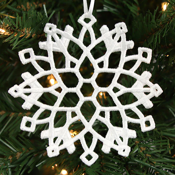 Christmas Flurry Snowflake Ornament 3 (Lace) - Image 5