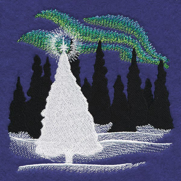 Christmas Forest with Northern Lights - Image 4