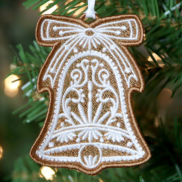Christmas Gingerbread Cookie - Bell (Lace) - Image 2