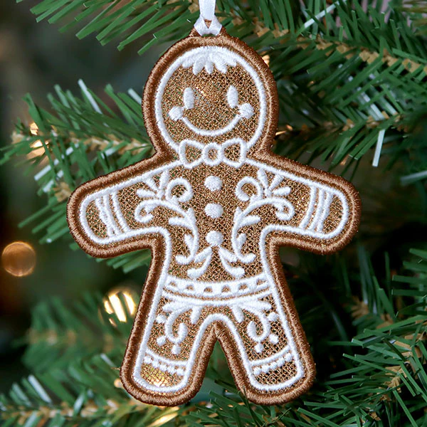 Christmas Gingerbread Cookie - Person (Lace) - Image 3