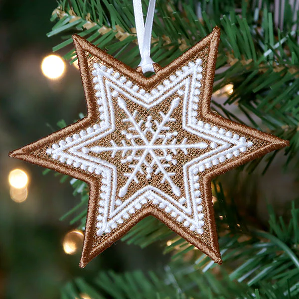 Christmas Gingerbread Cookie - Star (Lace) - Image 3
