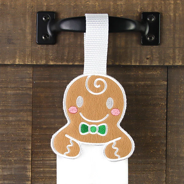 Christmas Gingerbread Towel Topper (In-the-Hoop) - Image 3