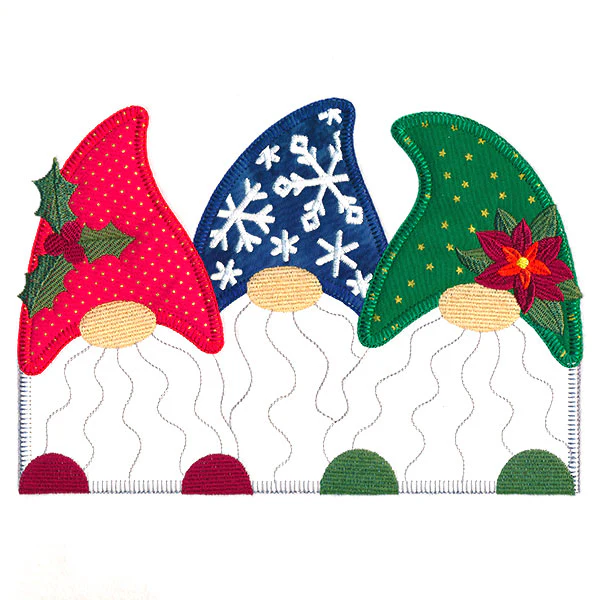 Christmas Gnome Trio (Heirloom Applique) - Image 4