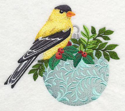 Christmas Goldfinch on Ornament - Image 3