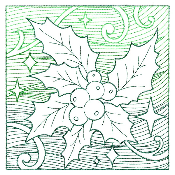Christmas Holly Etching - Image 2