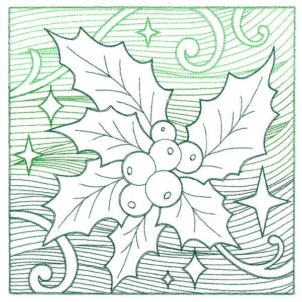 Christmas Holly Etching - Image 5