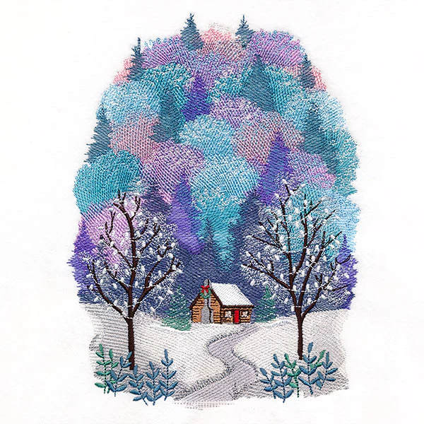 Christmas in the Woods Cabin Scene - Image 4