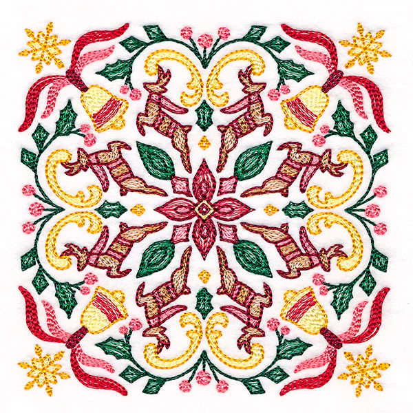 Christmas Kaleidoscope Reindeer Square - Image 7