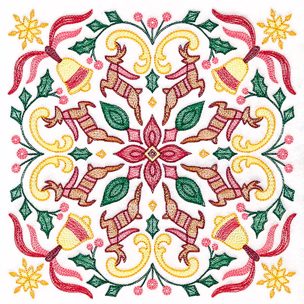 Christmas Kaleidoscope Reindeer Square - Image 9