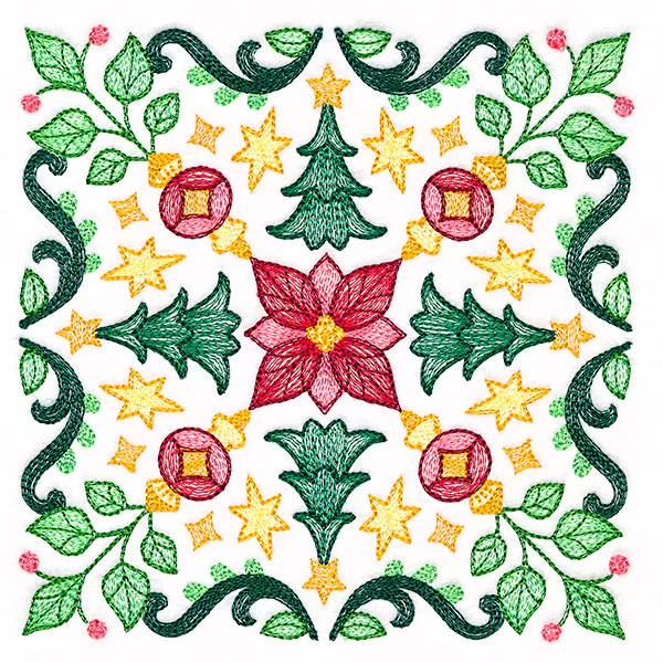 Christmas Kaleidoscope Trees Square - Image 5