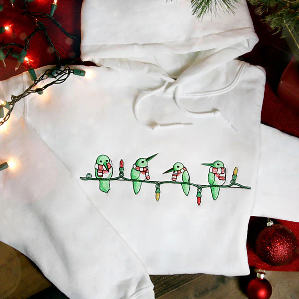 Christmas Lights Hummingbirds Border - Image 10