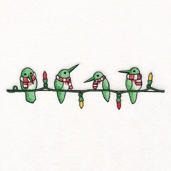 Christmas Lights Hummingbirds Border - Image 5