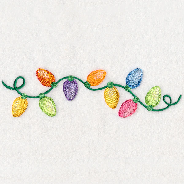Christmas Lights in Watercolor Border - Image 3