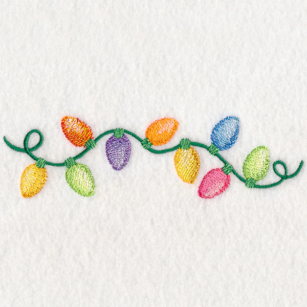 Christmas Lights in Watercolor Border - Image 4