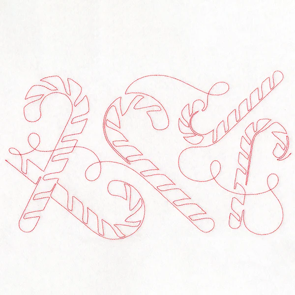 Christmas Magic - Candy Canes (Edge-to-Edge Quilting)