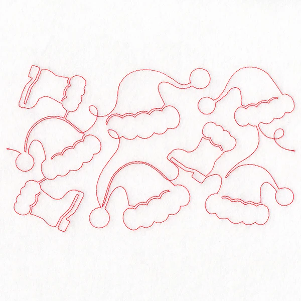Christmas Magic - Santa Hats (Edge-to-Edge Quilting) - Image 3