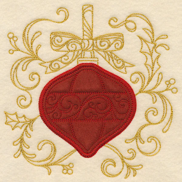 Christmas Memories - Opulent Ornament (Heirloom Applique) - Image 3