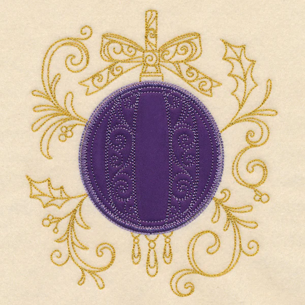 Christmas Memories - Orb Ornament (Heirloom Applique) - Image 2