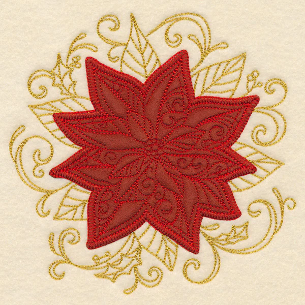Christmas Memories - Poinsettia (Heirloom Applique) - Image 3