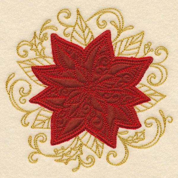 Christmas Memories - Poinsettia (Heirloom Applique) - Image 4