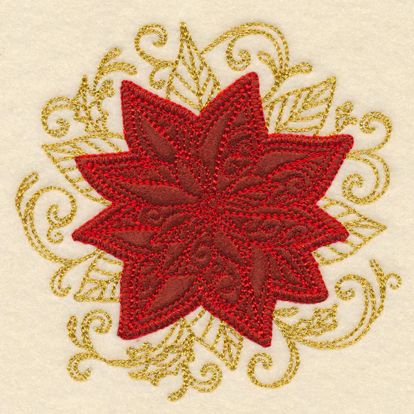 Christmas Memories - Poinsettia (Heirloom Applique) - Image 5