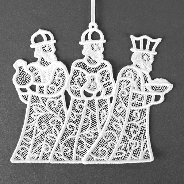 Christmas Nativity Treasures - Three Wise Men (Lace) - Image 3
