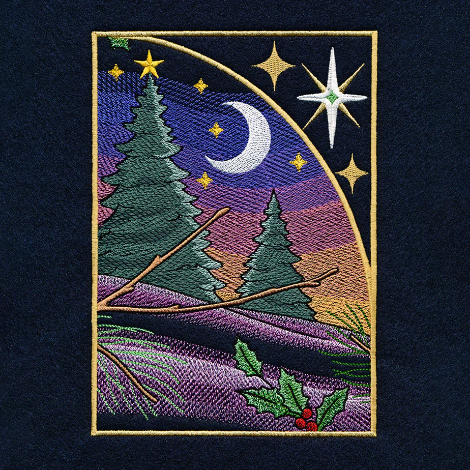 Christmas Night Cardinals Panel Scene - Image 9