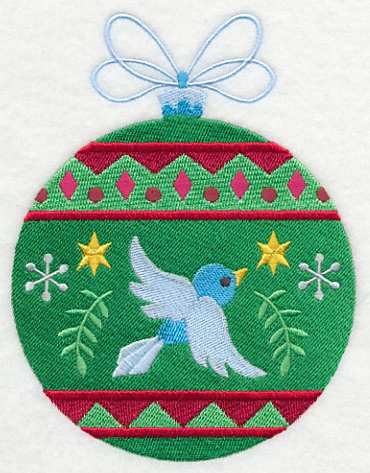 Christmas Ornament with Bluebird - Image 3