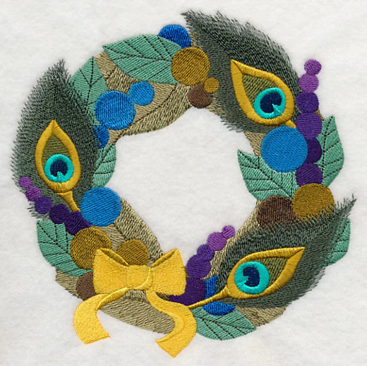 Christmas Peacock Wreath - Image 2