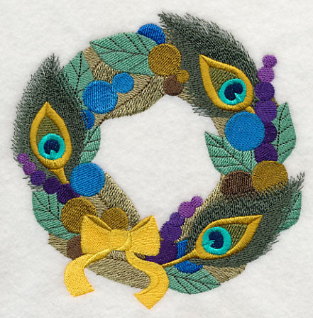Christmas Peacock Wreath - Image 3
