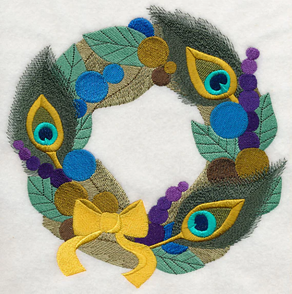 Christmas Peacock Wreath - Image 6
