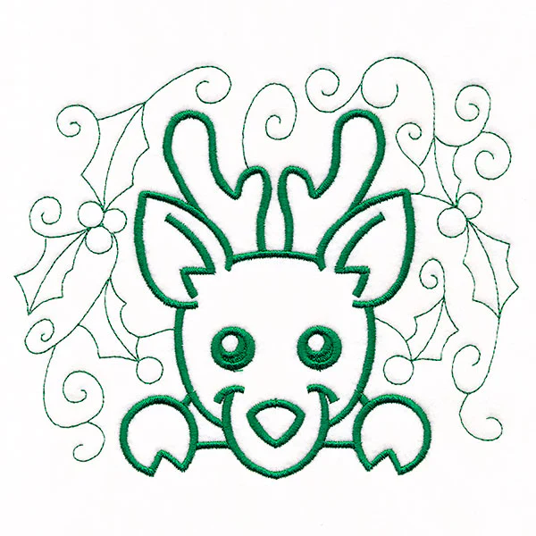 Christmas Peeking Doodles - Reindeer - Image 3