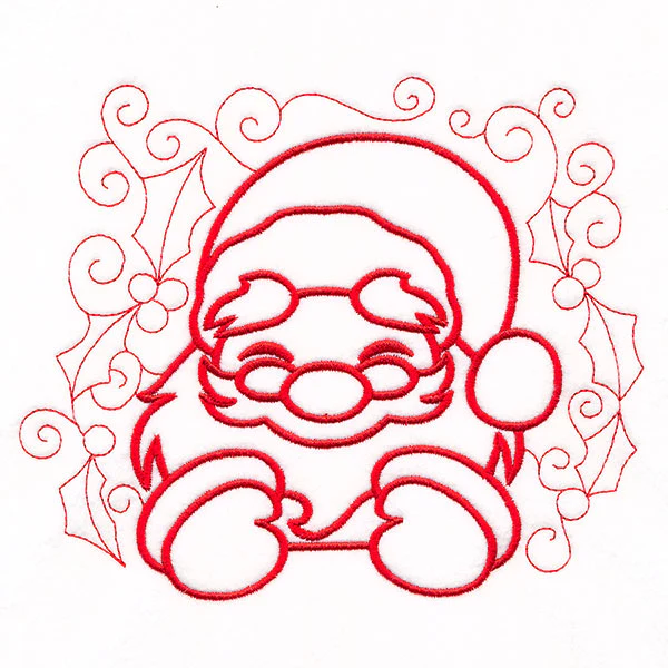 Christmas Peeking Doodles - Santa - Image 2