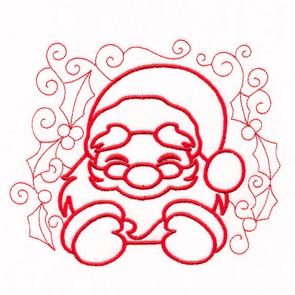 Christmas Peeking Doodles - Santa - Image 4