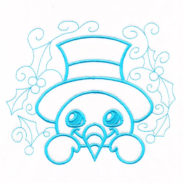Christmas Peeking Doodles - Snowman - Image 2