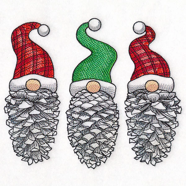 Christmas Pinecone Gnomes Trio - Image 3