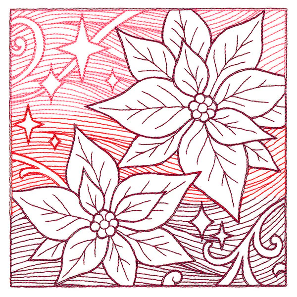 Christmas Poinsettia Etching - Image 3