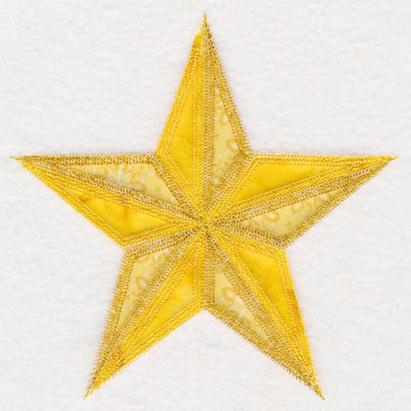 Christmas Quilt Block - Star (In-the-Hoop)