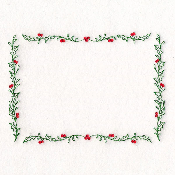 Christmas Quilt Labels - Delicate Holly & Berries - Image 2