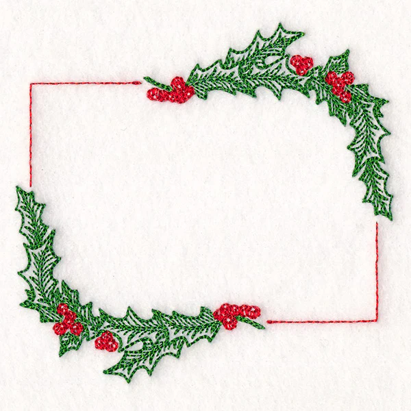 Christmas Quilt Labels - Holly & Berries Etching - Image 3