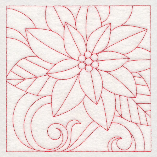 Christmas Quilting - Poinsettia (Double Run) - Image 6