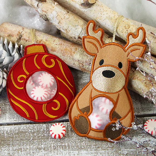 Christmas Reindeer Candy Holder (In-the-Hoop) - Image 3